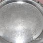 Serving Tray Silver Plated Footed Floral Design Ornate Edges Vintage