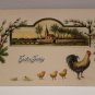 Antique Easter Postcard Baby Chicks Rooster Embossed Unposted Divided