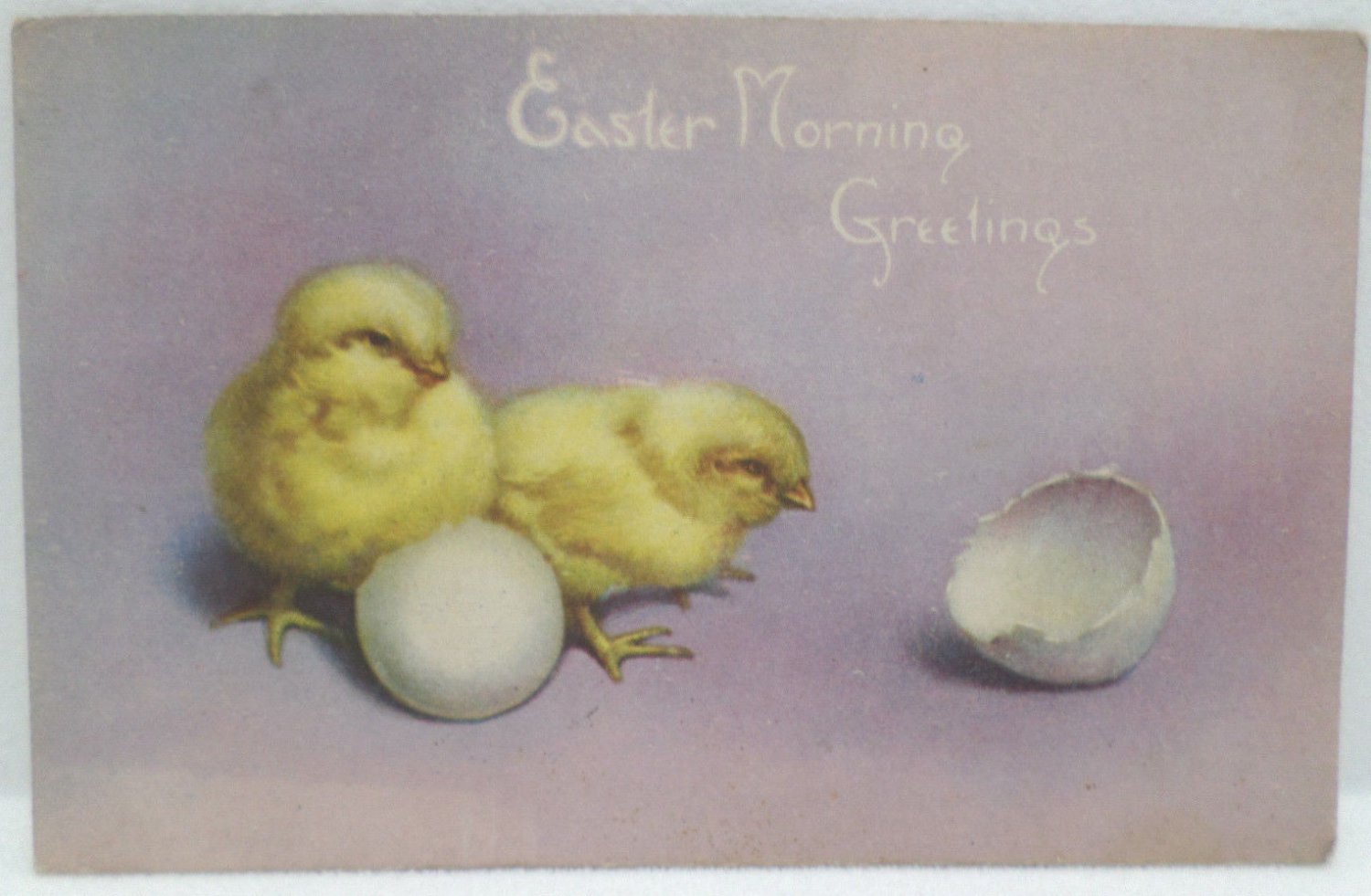 Antique Easter Postcard Baby Chicks Posted Divided