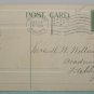 1910 Christmas Postcard Country Scene Holly Embossed Posted Divided