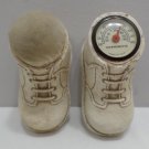 Vintage Thermometer and Pin Cushion Wooden Baby Shoes  Design