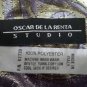Oscar De La Renta Studio Scarf 100% Polyester 55" x 11" Purple Orange Tan Gold