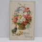 Antique Easter Postcard Baby Chicks Eggs Hen Germany Embossed Posted Divided