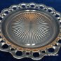 Old Colony Dinner Plate Pink Glass Open Lace Pattern Anchor Hocking