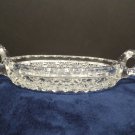 Clear Crystal Serving Bowl with Two Handles