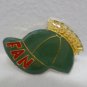 Lapel Pin Baseball Fan Green Ball Cap