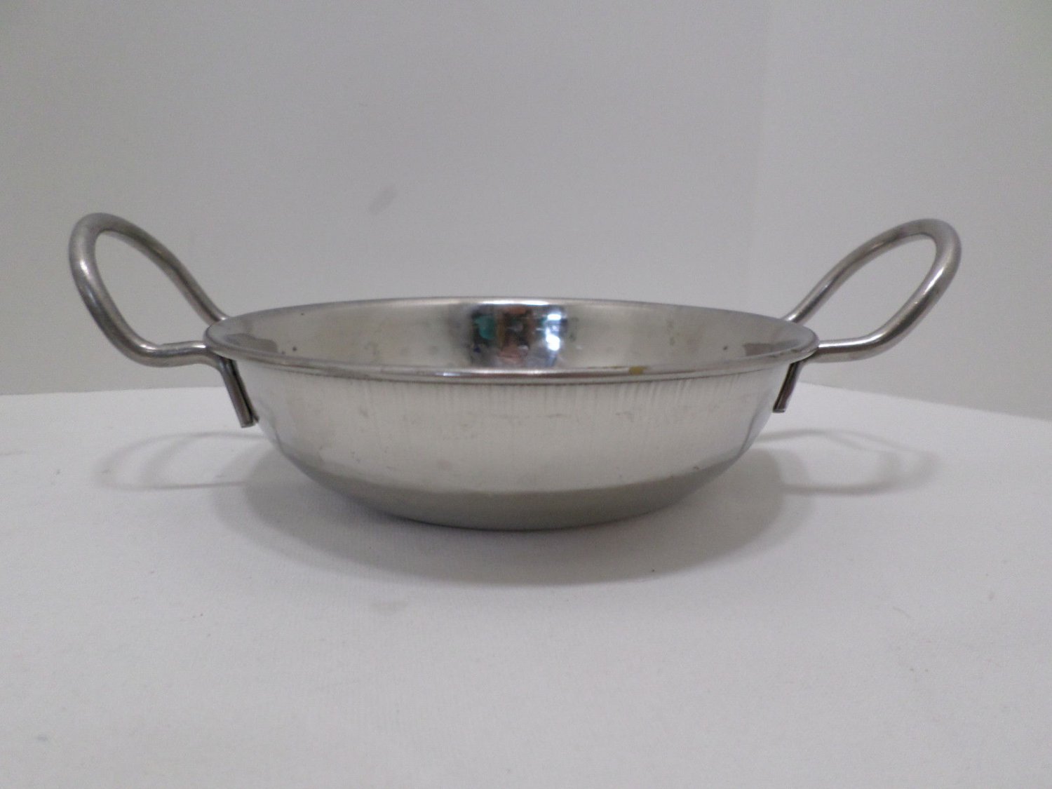 Serving Bowls with Handles Silver Tone Metal Two pieces