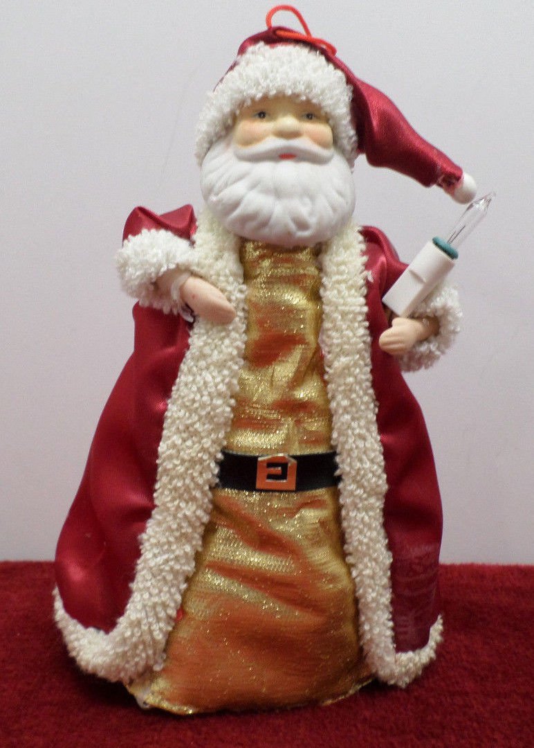 Christmas Tree Topper Porcelain Santa Claus