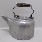 Vintage Metal Teapot with a Wooden Handle