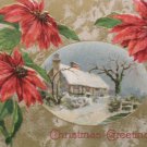 1909 Christmas postcard snowy country scene Germany embossed posted