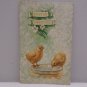 Antique Easter Postcard Yellow Baby Chicks Unposted Divided