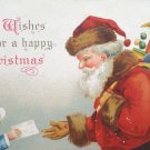 Antique Christmas Postcard Santa Claus Ellen Clapsaddle Germany Embossed
