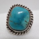 Turquoise Ring Old Pawn Sterling Silver 4.1 Grams Size 5
