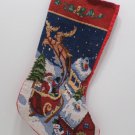 Christmas stocking Santa Claus sleigh reindeer