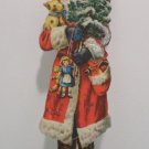 Hallmark Christmas Die Cut Santa Claus Holding a Tree made in the USA