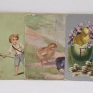 Antique Easter Postcards for Crafts Children Chicks Eggs Posted Divided