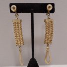 Vintage Earrings Screw Back Gold Tone Metal