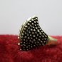 Ring Gold Tone Metal Silver tone metal Design in Center Size 8.5