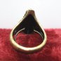 Ring Gold Tone Metal Silver tone metal Design in Center Size 8.5