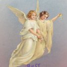 Easter Postcard Angels Posted Divided