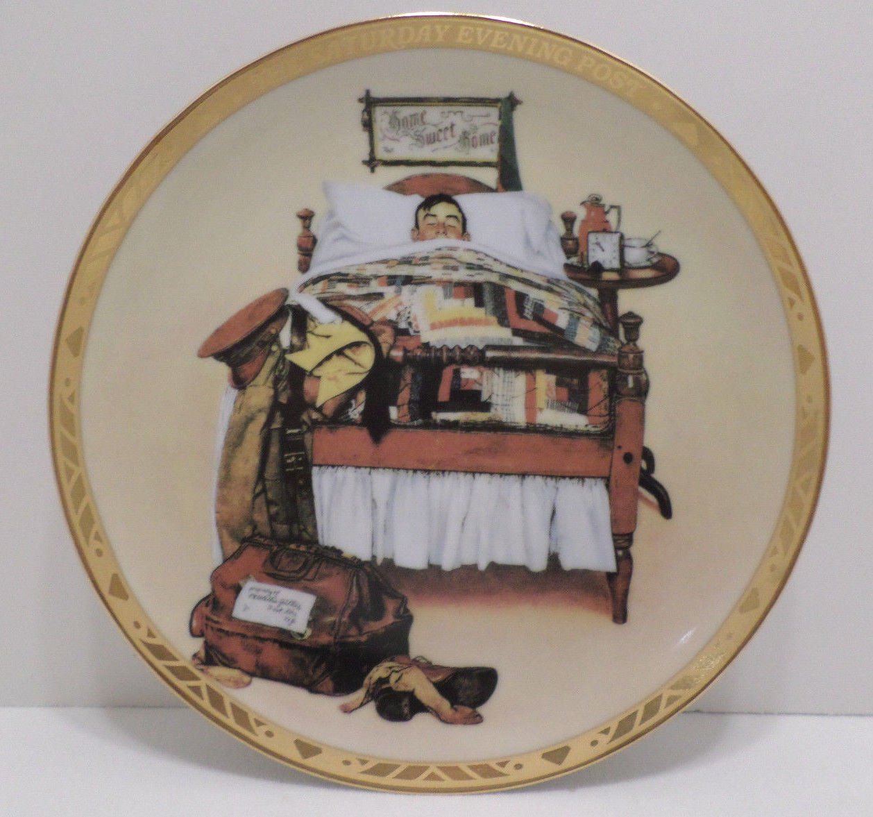 Collector Plate "Furlough" by Norman Rockwell The Saturday Evening Post #1226A