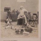 Antique Christmas Postcard Real Photo Santa Claus Black and White Glossy