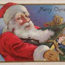 Christmas Postcard Santa Claus Embossed Posted