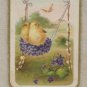 Antique Easter Postcard Two Baby Chicks Swinging on Swing Posted Divided