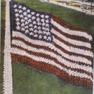 Vintage Patriotic Postcard A Living Flag Unposted Divided