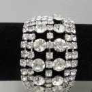 Vintage Bracelet Prong Set Rhinestones Costume Jewelry