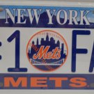 Collector License Plate New York Mets # 1 Fan Metal Major Leagues New in Package