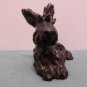 Antique Figurine Solid Brass Scottish Terrier Dog Painted Black made in Austria