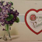 Antique Valentine Postcard by John Winsch Germany  Divided and Posted 1912