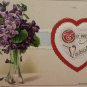 Antique Valentine Postcard by John Winsch Germany  Divided and Posted 1912