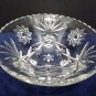 Candy Dish with Three Feet Early American Prescut Star of David Anchor Hocking