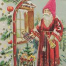 Antique Christmas Postcard Santa Claus Embossed Divided Unposted Austria