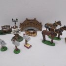Christmas Village Figurines Accessories Horses Miniature Pewter 96-99 IRS China