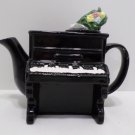 Piano Teapot Porcelain by Kessler & Co Black Made in Taiwan
