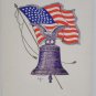 Antique Patriotic Postcard United States Flag Liberty Bell Embossed Unposted