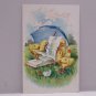 Antique Easter Postcard Baby Chicks Reading a Book Embossed Posted Undivided
