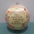 1981 Hallmark Christmas Tree Ornament Satin Bulb Granddaughter