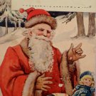 Christmas Postcard Santa Claus Fixing Toys Undivided Unposted