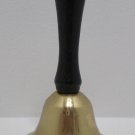 Brass School Bell with Black Wooden Handle