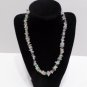Rope Necklace Rough Cut Polished Gemstone Beads 18" Long Barrel Closure