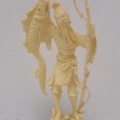 Oriental Asian Plastic Figurine Man Holding Up A Fish