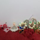 Christmas Tree Ornaments Decorated Bejeweled and Beaded 11 pcs