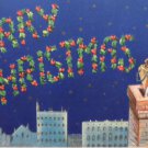 Antique Christmas Postcard Santa Claus Sitting on Chimney Unposted Germany