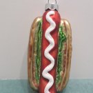 Christmas Tree Ornament Glass Hot Dog Made in U.S.A.