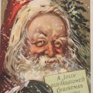 Antique Christmas postcard Santa Claus unposted divided