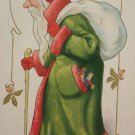 Christmas Postcard Santa Claus Dressed in Green Robe Raphael Tuck & Sons